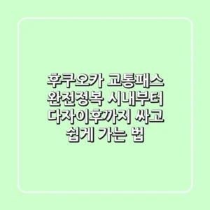 후쿠오카 교통패스 완전정복! 시내부터 다자이후까지 싸고 쉽게 가는 법