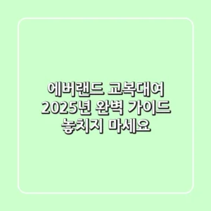 에버랜드 교복대여, 2025년 완벽 가이드! 놓치지 마세요