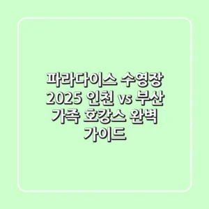 파라다이스 수영장 2025: 인천 vs 부산, 가족 호캉스 완벽 가이드