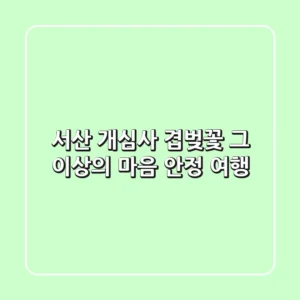 서산 개심사, 겹벚꽃 그 이상의 마음 안정 여행