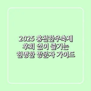 2025 홍천한우축제: 후회 없이 즐기는 현명한 방문자 가이드