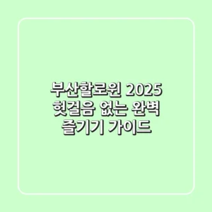 부산할로윈 2025, 헛걸음 없는 완벽 즐기기 가이드!
