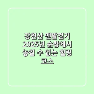 강천산 맨발걷기, 2025년 순창에서 놓칠 수 없는 힐링 코스